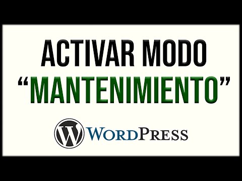 Configuración de mantenimiento: crea una página personalizada de modo de mantenimiento